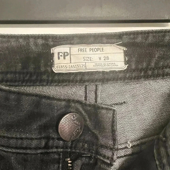 Free People Black Jeans Size 28 - Picture 3 of 9